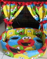 1 Set Uk Tirai 60cm Petbed 52x40 Uk Kandang 60x45x50cm