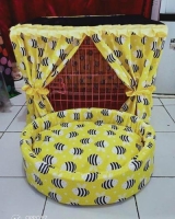 1 Set Uk Tirai 60cm Petbed 52x40 Uk Kandang 60x45x50cm