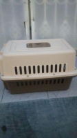 1 buah kennel box warna cream untuk ukuran kecil